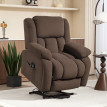 Fauteuil Releveur Massant Chauffant Lumexis Confort Relaxation Détente Électrique Tissu Velours Chocolat