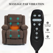 Fauteuil Releveur Massant Chauffant Lumexis Confort Relaxation Détente Électrique Tissu Velours Chocolat