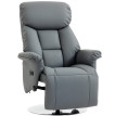 Fauteuil Relax Zorvia Confort Ergonomique Inclinable Pivotant Repose-Pieds Gris
