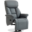 Fauteuil Relax Zorvia Confort Ergonomique Inclinable Pivotant Repose-Pieds Gris