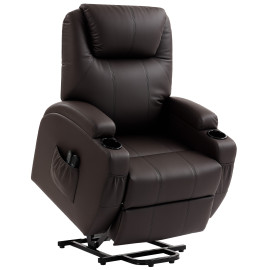 Fauteuil Releveur Électrique Avenix Confort Premium Détente Télécommande Chocolat Foncé