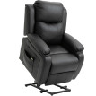 Fauteuil Relax Nexaris Confort Électrique Releveur Inclinable Noir Détente BienÊtre Personnes Âgées