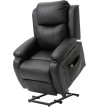 Fauteuil Relax Nexaris Confort Électrique Releveur Inclinable Noir Détente BienÊtre Personnes Âgées