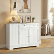 Buffet Orlisse moderne effet bois clair gris rangement spacieux design élégant cuisine salon