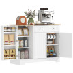Buffet Orlisse moderne effet bois clair gris rangement spacieux design élégant cuisine salon