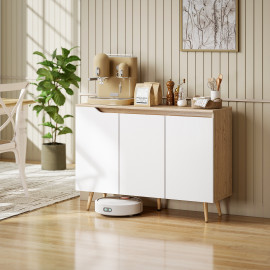 Buffet Scandinave Celvane Rangement Moderne Chêne Blanc Design Épuré