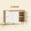 Buffet Scandinave Celvane Rangement Moderne Chêne Blanc Design Épuré