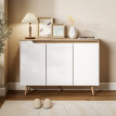 Buffet Scandinave Celvane Rangement Moderne Chêne Blanc Design Épuré