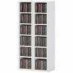 Étagère de Rangement Calyra pour CD et DVD 12 Compartiments Blanc Élégant et Moderne