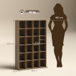 Étagère Arvella Rangement CD DVD Modulable Design Effet Bois Marron pour Salon Bureau Maison