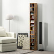Étagère Solmire colonne rangement CD élégante moderne effet bois vieilli pour salon chambre bureau