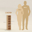 Étagère Ravelle Lot de 2 Colonnes Rangement CD DVD Meuble Élégant Bois Naturel 12 Compartiments