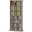 Étagère Deloria rangement CD DVD Blu-ray 8 compartiments naturel organisation optimale