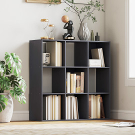 Étagère design Kalyxen rangement moderne 9 cubes effet bois gris élégant salon bureau