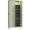 Armoire de cuisine Elyraxis rangement LED élégant éclairage intelligent étagères modulables vert classique