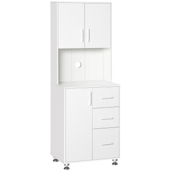 Armoire de cuisine Korvyn rangement élégant moderne chêne clair noir design pratique