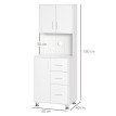 Armoire de cuisine Korvyn rangement élégant moderne chêne clair noir design pratique