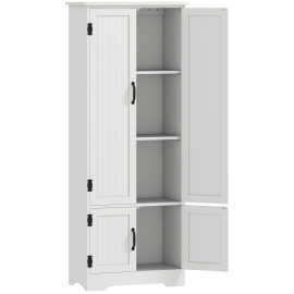 Armoire de cuisine Zyrelis rangement moderne blanc élégant design contemporain poignées métal noir