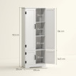 Armoire de cuisine Zyrelis rangement moderne blanc élégant design contemporain poignées métal noir
