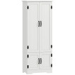 Armoire de cuisine Zyrelis rangement moderne blanc élégant design contemporain poignées métal noir