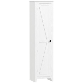 Colonne de rangement Torvyna style campagne chic blanc effet bois optimisez votre espace