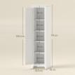 Colonne de rangement Torvyna style campagne chic blanc effet bois optimisez votre espace