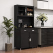Armoire de cuisine design Nexyra noir moderne rangement optimisé élégance contemporaine