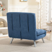Fauteuil convertible Olivastro polyvalent confortable design bleu pour salon chambre bureau tissu doux flanelle