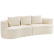 Canapé 3 places Gerberge design élégant chenille crème confort optimal salon moderne