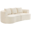 Canapé 3 places Gerberge design élégant chenille crème confort optimal salon moderne