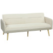 Canapé convertible Vaubrecourt design scandinave modulable confort velours beige