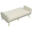 Canapé convertible Vaubrecourt design scandinave modulable confort velours beige