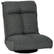 Fauteuil Zanobia Pivotant 360° Réglable Confort Lin Gris Déco Salon Détente