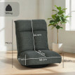 Fauteuil Zanobia Pivotant 360° Réglable Confort Lin Gris Déco Salon Détente