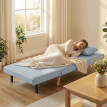 Fauteuil Irmenbach Convertible Scandinave Tissu Gris Lit Appoint Inclinable