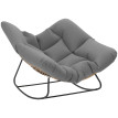 Fauteuil Éteval basculant extérieur confort nuage résistant UV gris bois naturel