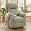 Fauteuil Vivien releveur électrique inclinable double moteur confort kaki clair