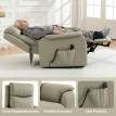 Fauteuil Vivien releveur électrique inclinable double moteur confort kaki clair