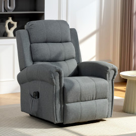 Fauteuil Inmaculada releveur électrique massage chauffant gris respirant
