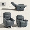 Fauteuil Inmaculada releveur électrique massage chauffant gris respirant