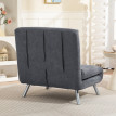 Fauteuil Edeltraud Convertible Clic-Clac Réglable 5 Positions Gris Tissu Doux