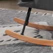 Fauteuil Ottilde Bascule Nordique avec Repose-Pieds Tissu Gris Confort Optimal