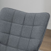 Fauteuil Ottilde Bascule Nordique avec Repose-Pieds Tissu Gris Confort Optimal