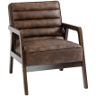 Fauteuil Grottolino Chesterfield Vintage Confort Ergonomique Marron Antique