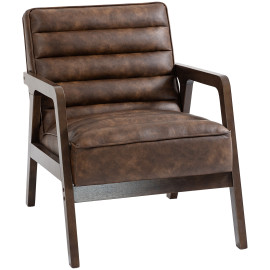 Fauteuil Grottolino Chesterfield Vintage Confort Ergonomique Marron Antique