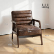 Fauteuil Grottolino Chesterfield Vintage Confort Ergonomique Marron Antique