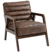 Fauteuil Grottolino Chesterfield Vintage Confort Ergonomique Marron Antique
