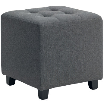 Pouf Foulques ottoman design pratique gris repose-pieds salon rangement confortable