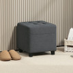 Pouf Foulques ottoman design pratique gris repose-pieds salon rangement confortable