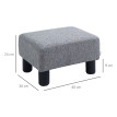 Repose-Pied Gertrude Design Contemporain Polyvalent Gris Clair Chiné 150 kg